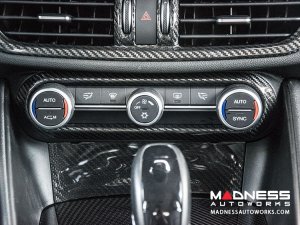 Alfa Romeo Giulia Air Conditioning Dash Bezel - Carbon Fiber - Pre '20 - RHD
